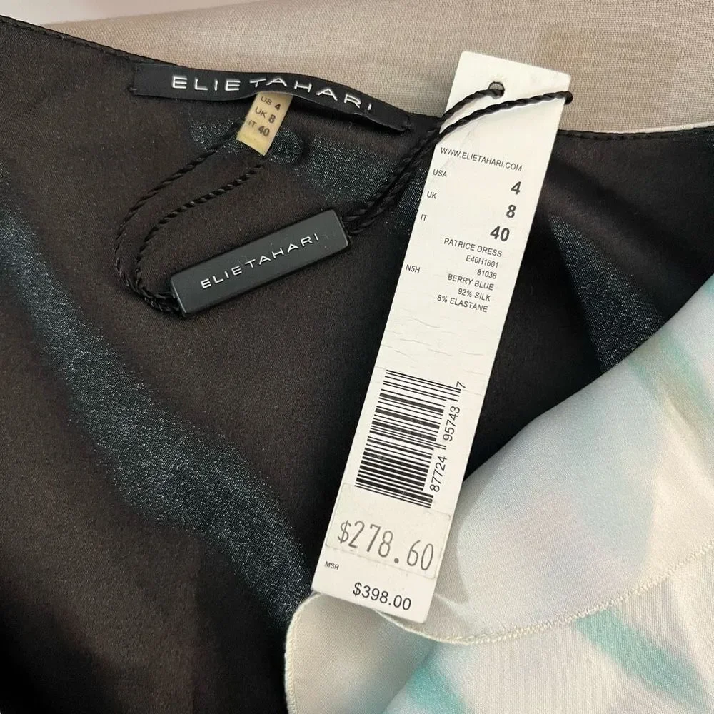 Elie Tahari NWT Patrice sleeveless silk sheath dress size 4 - Picture 9 of 12